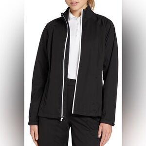 Walter Hagan P11 Zip-Up Rain Jacket Black with White Trim